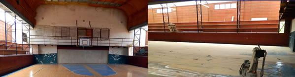 OBRAS EN EL GIMNASIO CENTENARIO