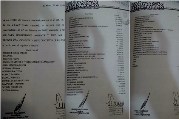 ESTOS SON LOS ACREEDORES